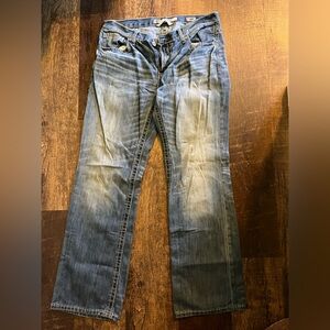 Buckle Men's Faded Blue Bootcut Jeans